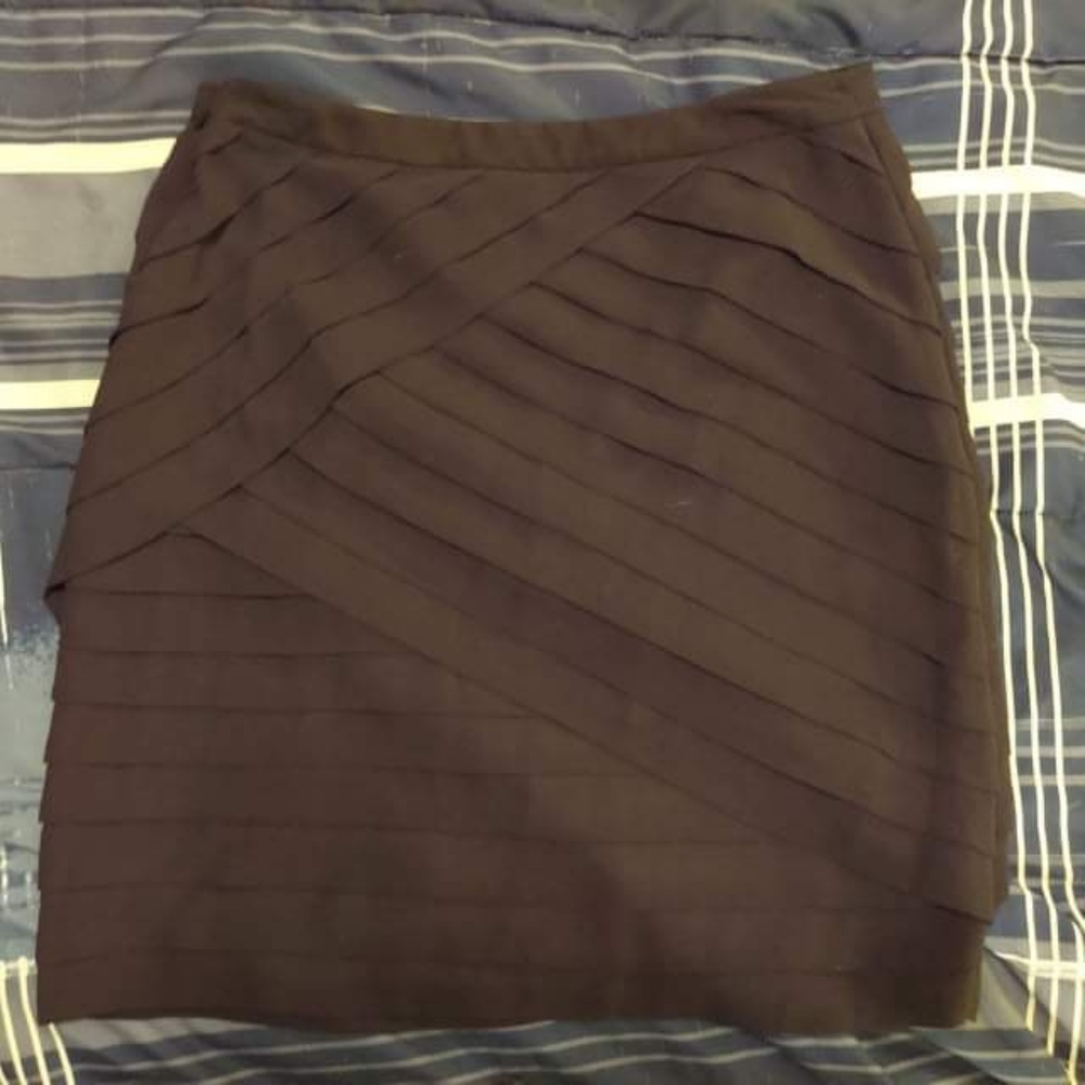 Black layered mesh skirt